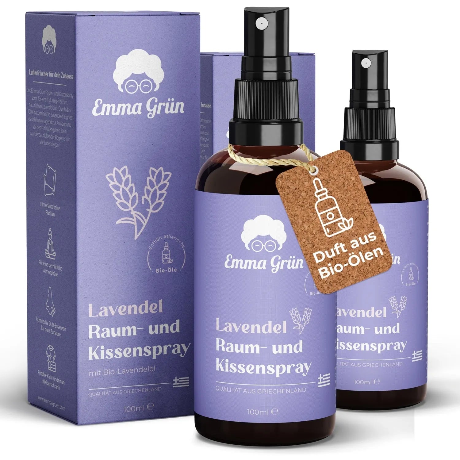Bio Lavendelspray (100 ml) Emma Grün 2 x 100 ml
