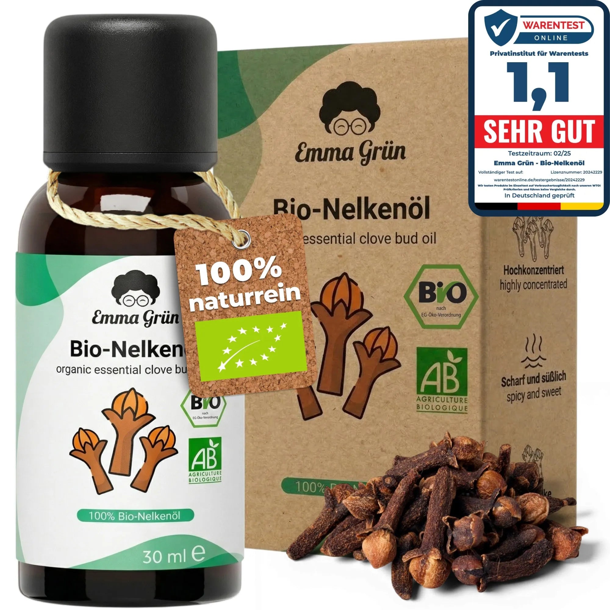 Bio-Nelkenöl (30 ml) Emma Grün 30 ml
