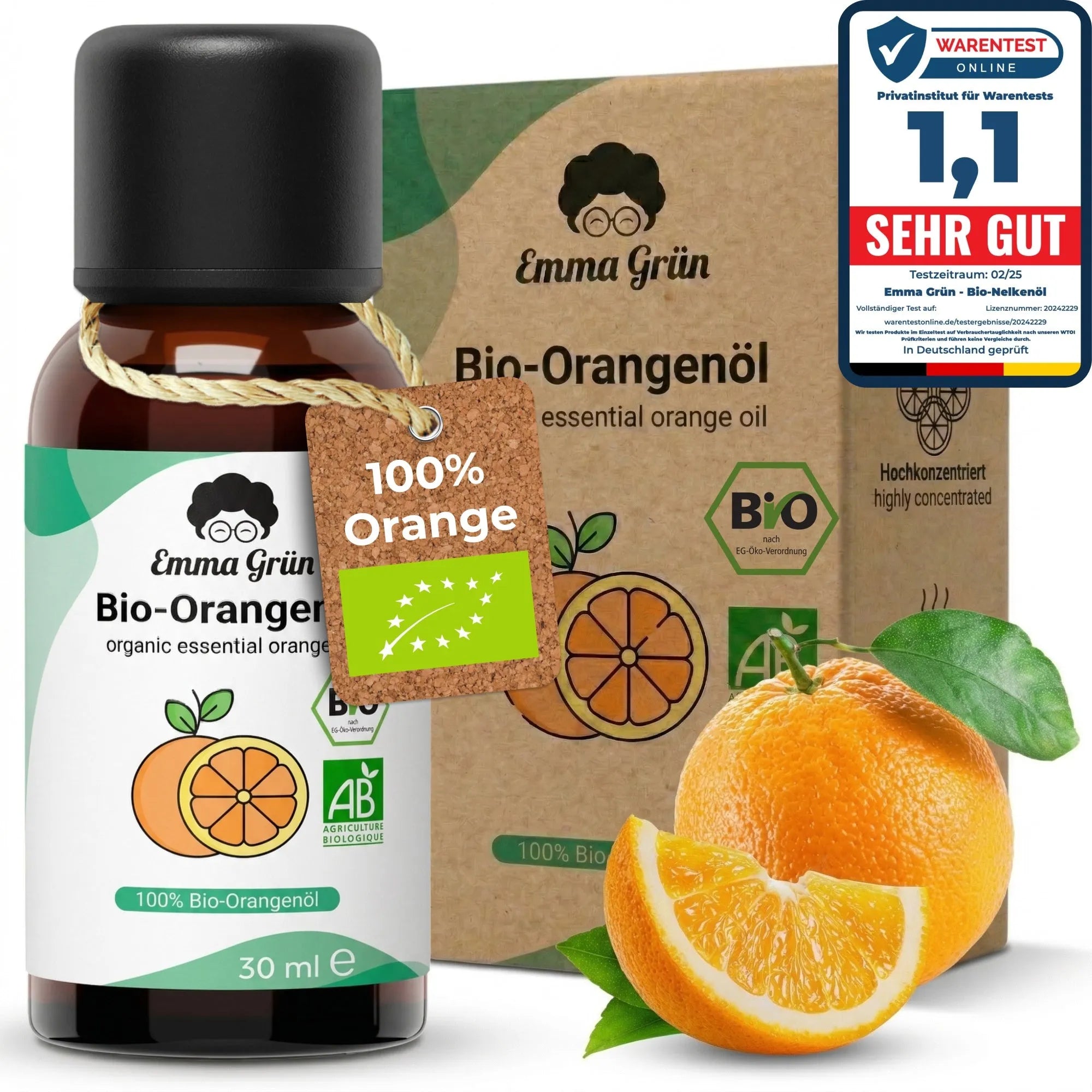 Bio-Orangenöl (30 ml) Emma Grün 30 ml