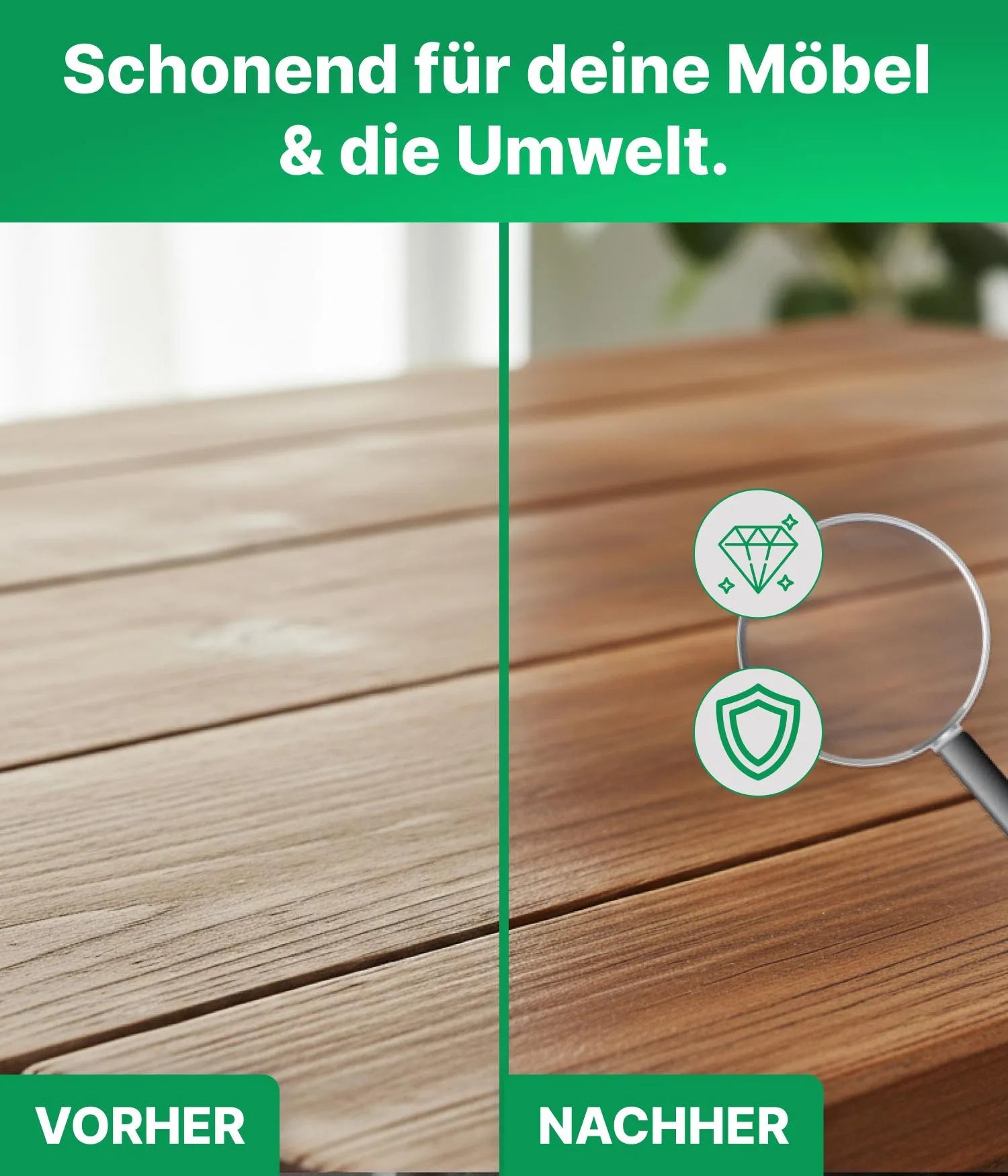 Holzwachs Emma Grün