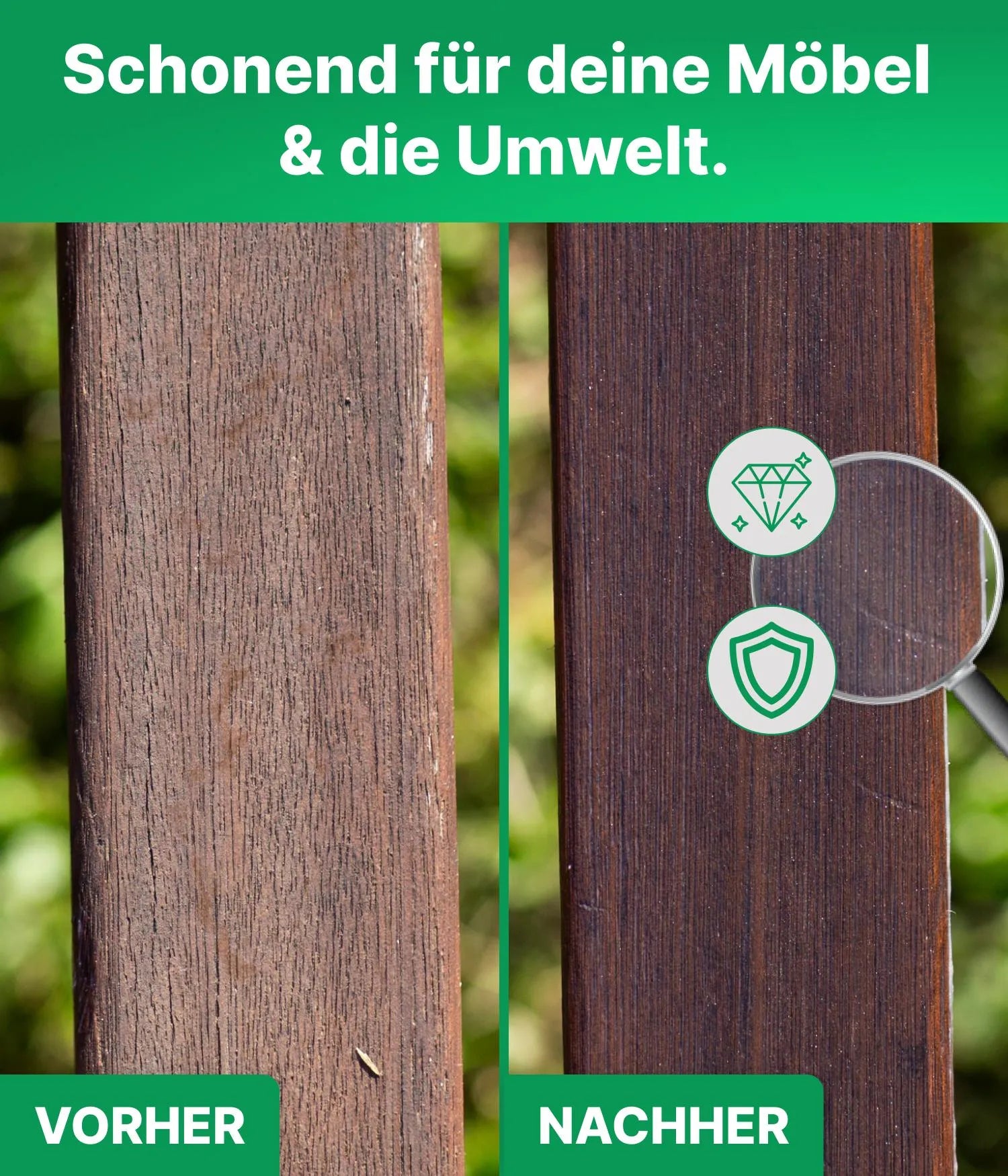 Holzwachs Emma Grün