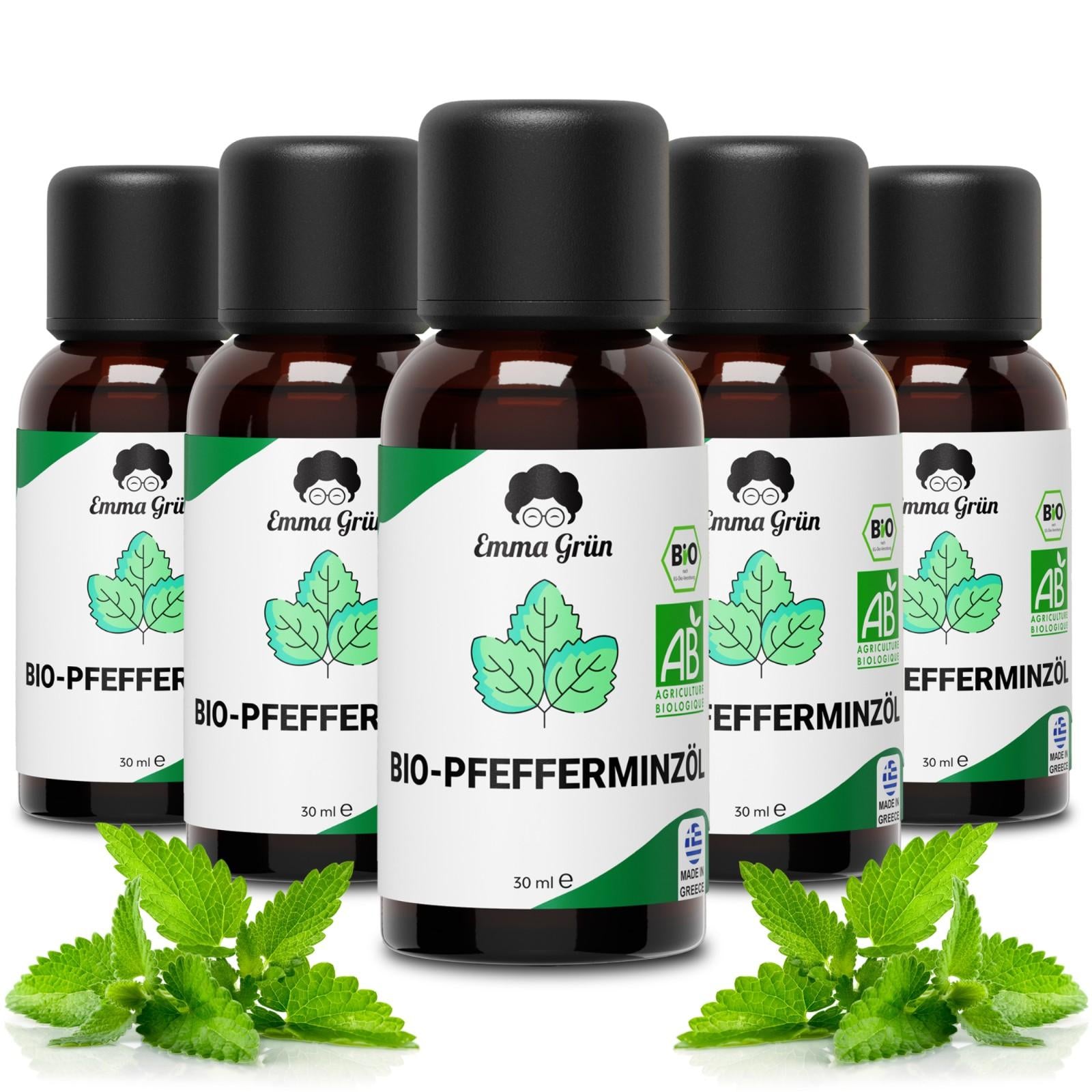 Bio-Pfefferminzöl Emma Grün 5 x 30 ml