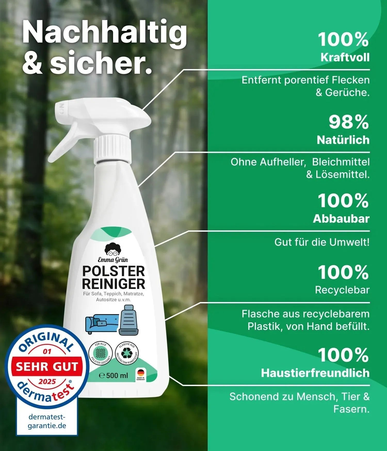 Polsterreiniger (500 ml) Emma Grün