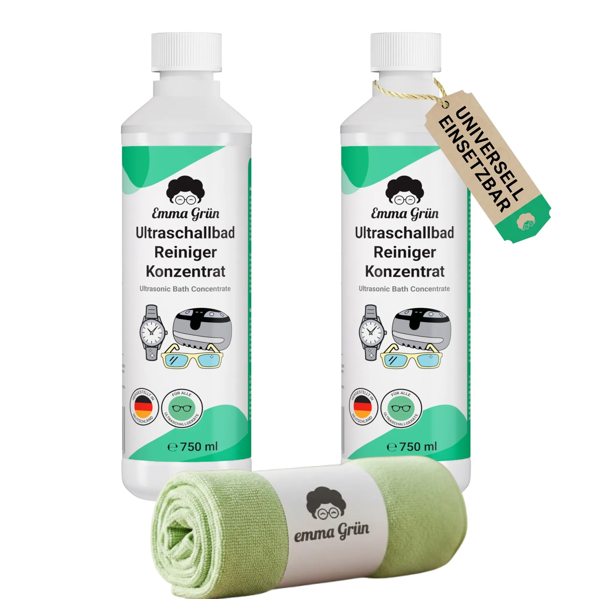 Ultraschallreiniger Konzentrat Emma Grün 2 x 750 ml