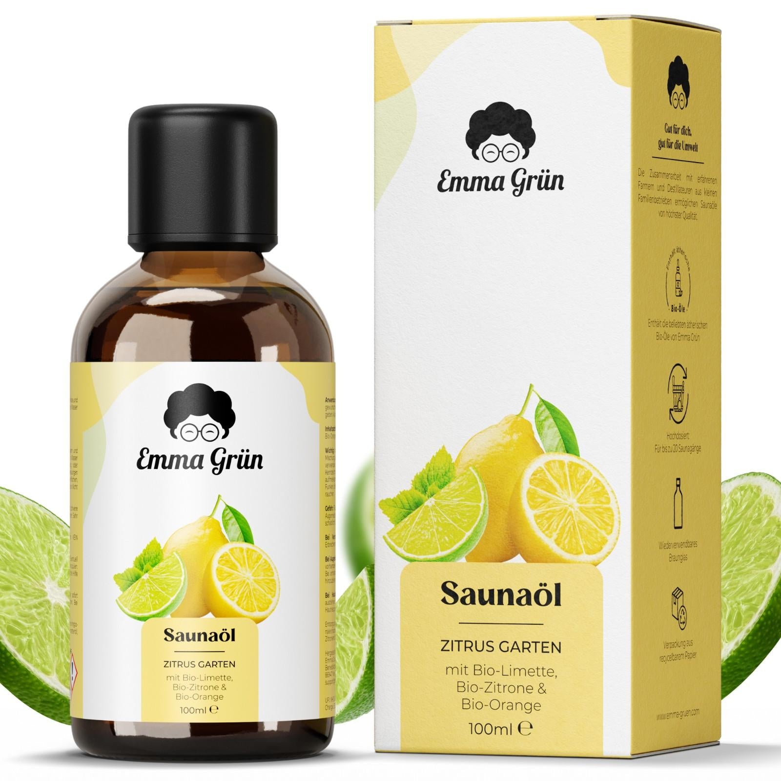 Bio-Saunaaufguss Zitrus Garten Emma Grün 100 ml