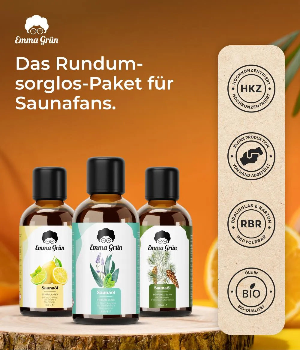 Sauna Aufguss Set Emma Grün