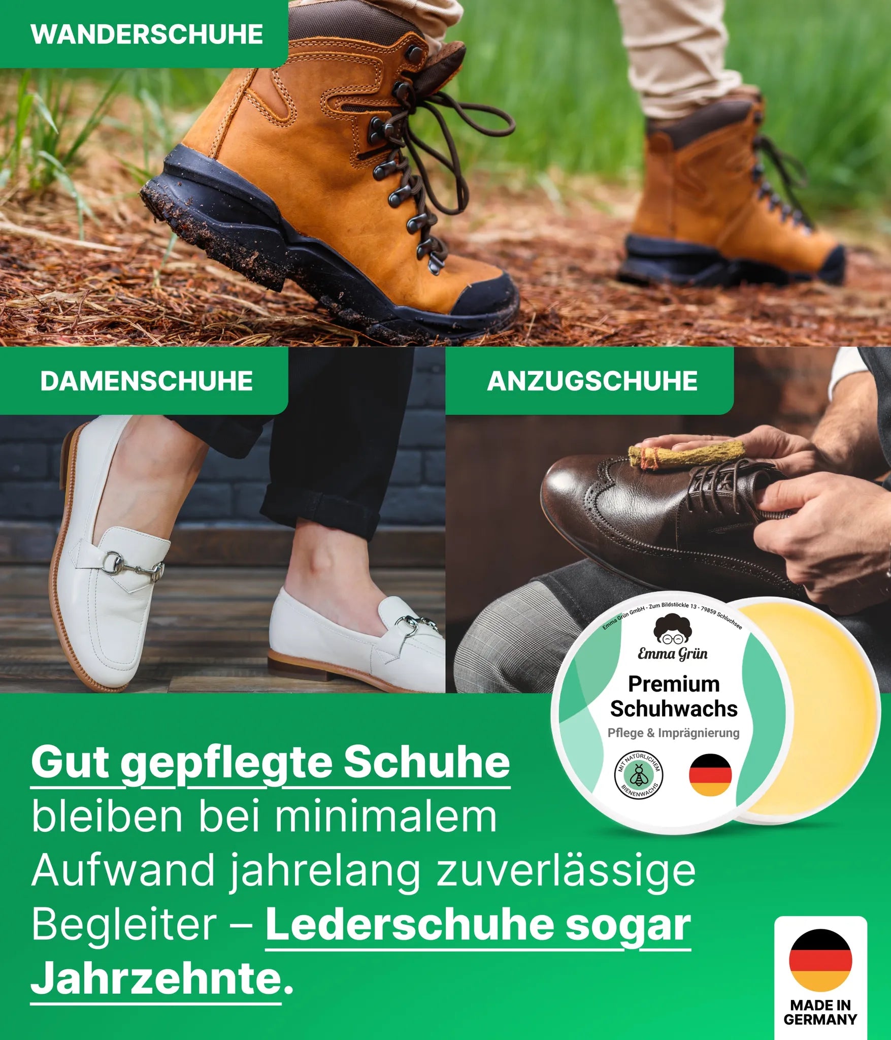Schuhwachs Emma Grün