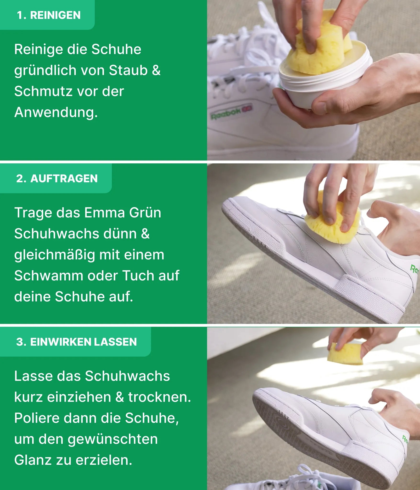 Schuhwachs Emma Grün