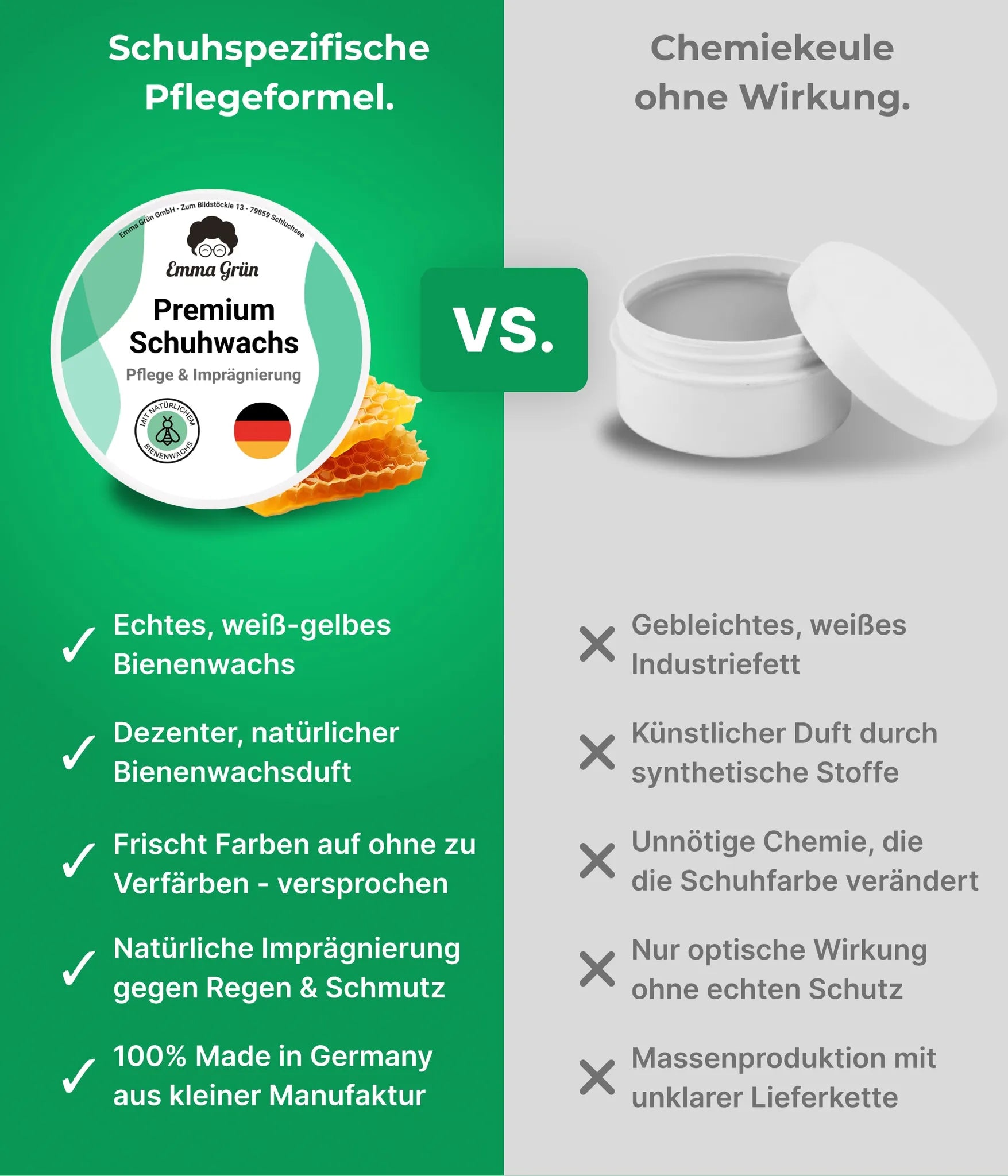 Schuhwachs Emma Grün