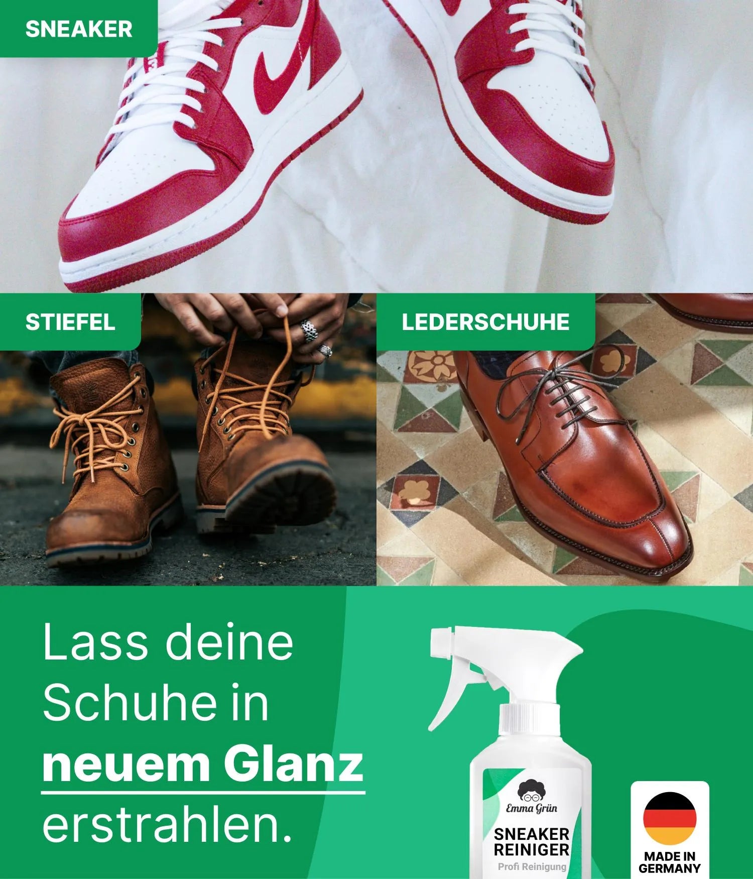 Sneaker cleaner 250 ml with accessories, natural cleaning for all shoe