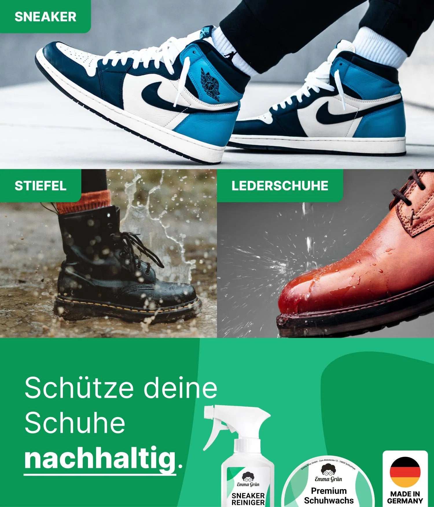 Sneaker reinigen Set mit Reiniger Wachs - Main Image