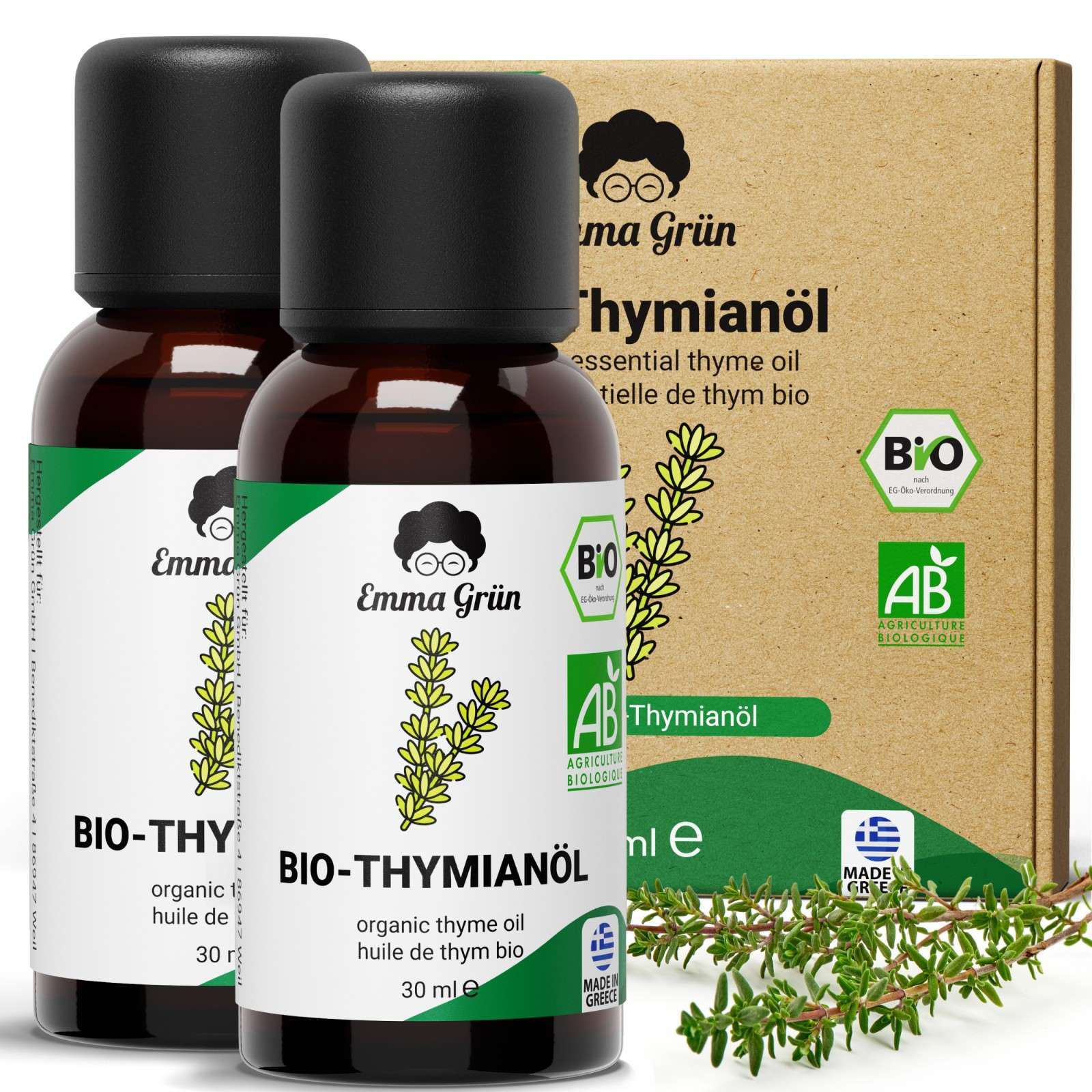 Bio-Thymianöl Emma Grün 2 x 30 ml