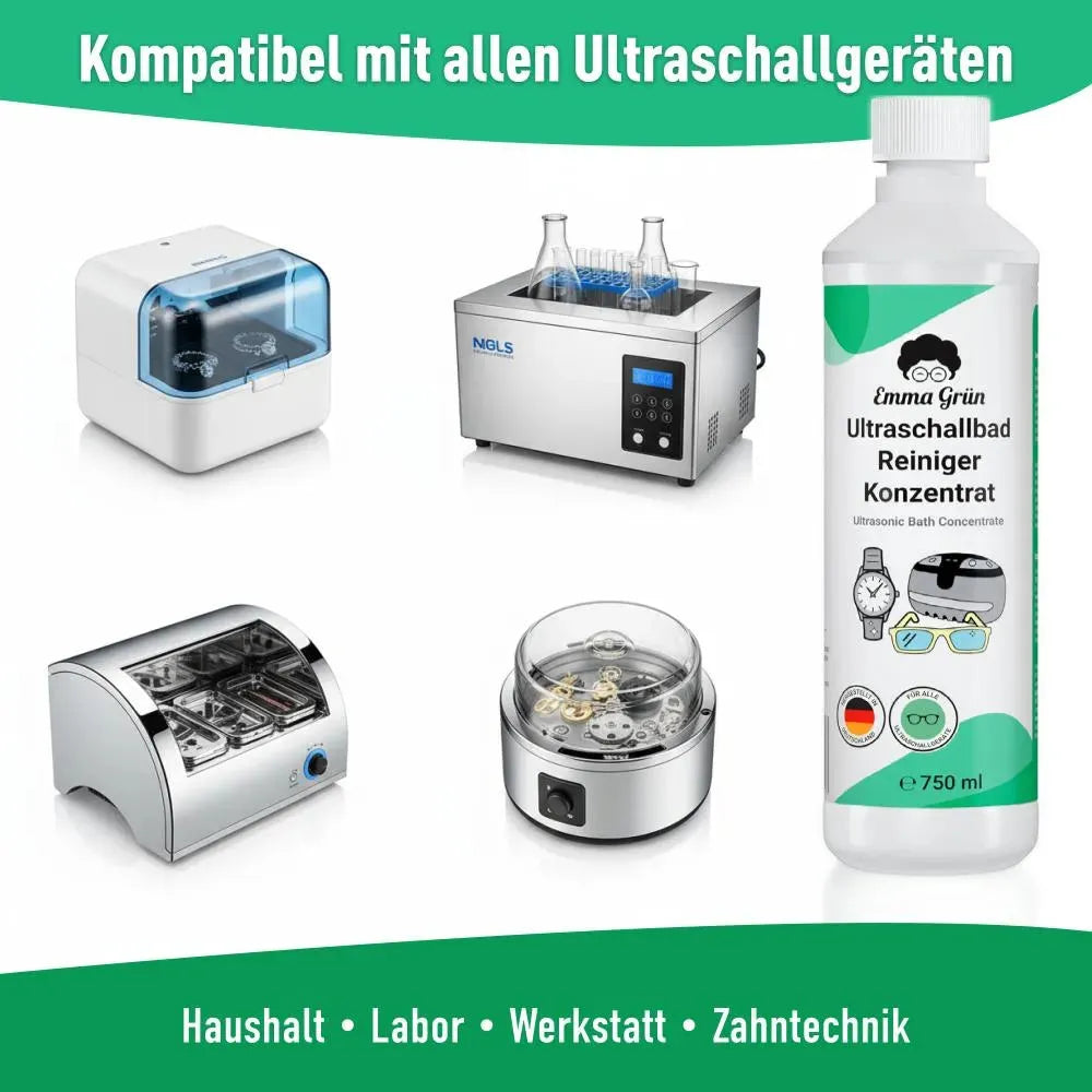 Ultraschallreiniger Konzentrat (750 ml) Emma Grün