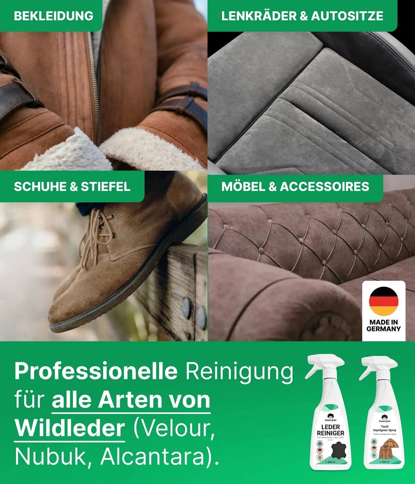 wildleder handschuhe reinigen Wildleder reinigen Set mit Reiniger & Imprägnierer (1 x Set)