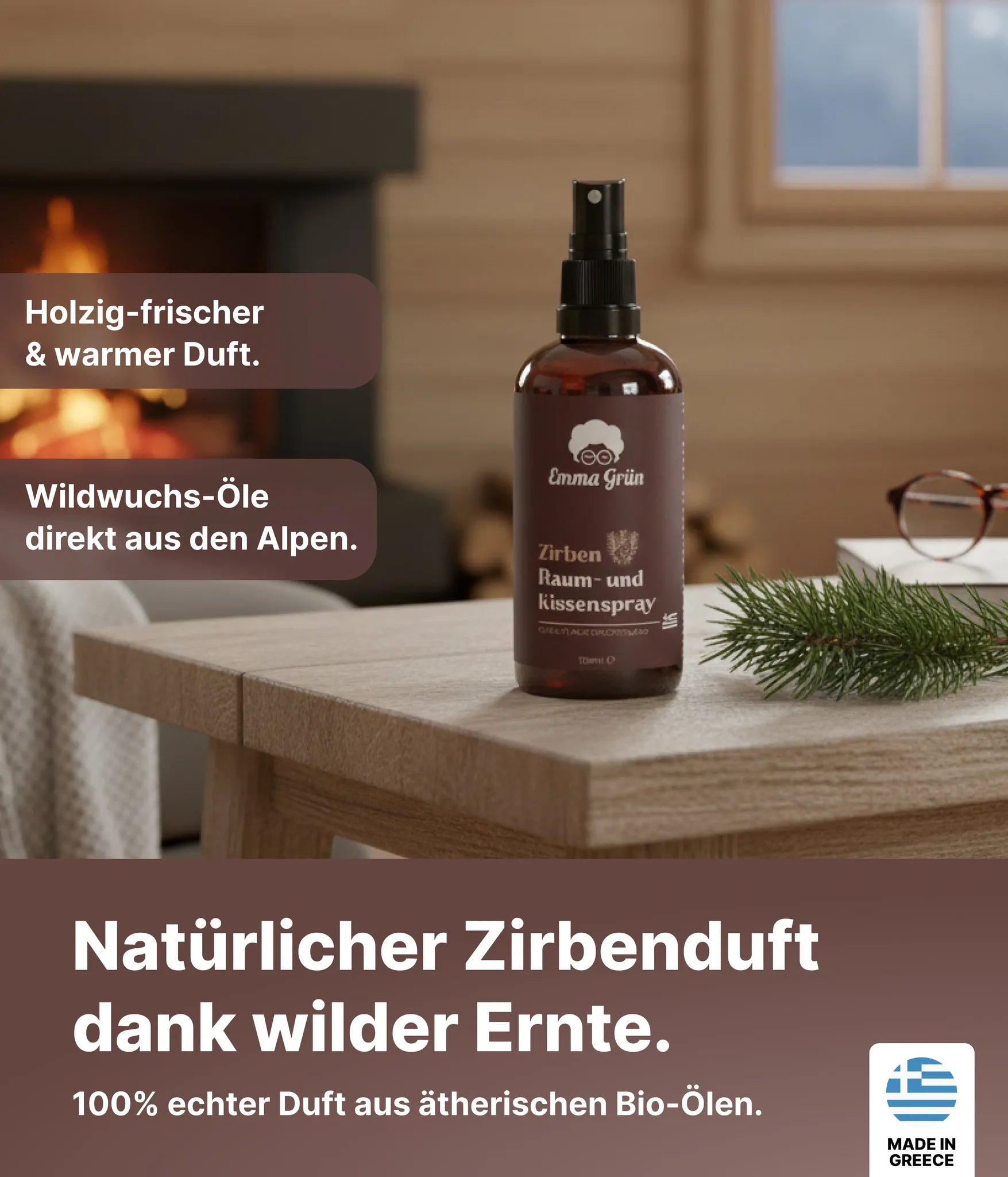 Bio Zirbenspray Emma Grün