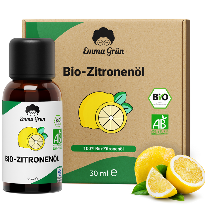 Bio Zitronenöl 30 ml, ätherisches Öl naturrein & hochdosiert, Bio-Qualität