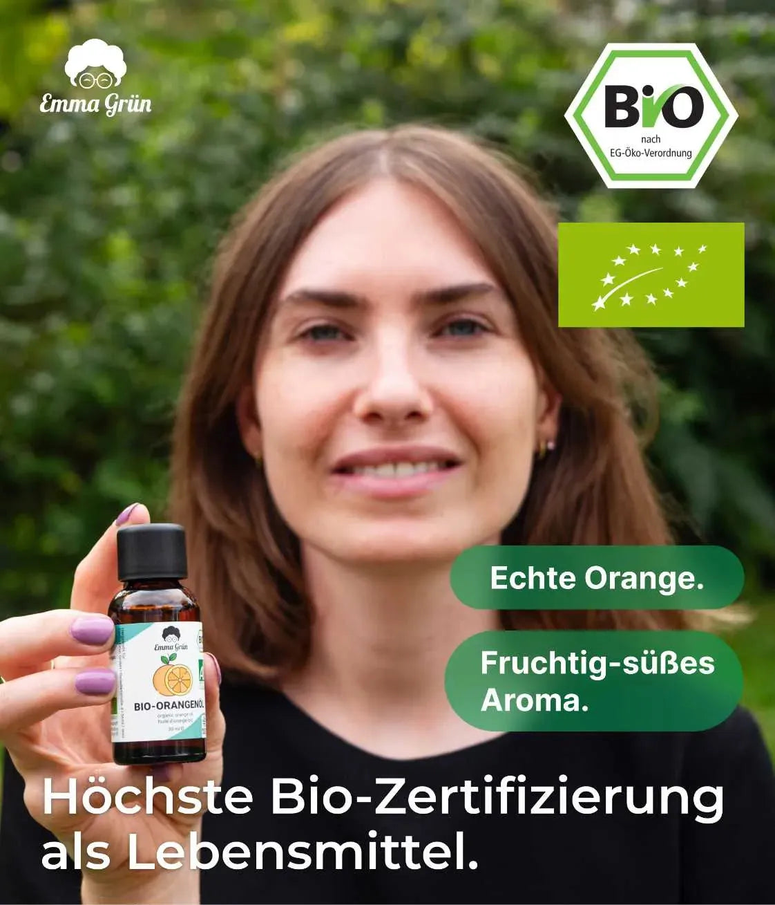 Bio-Orangenöl (30 ml) Emma Grün