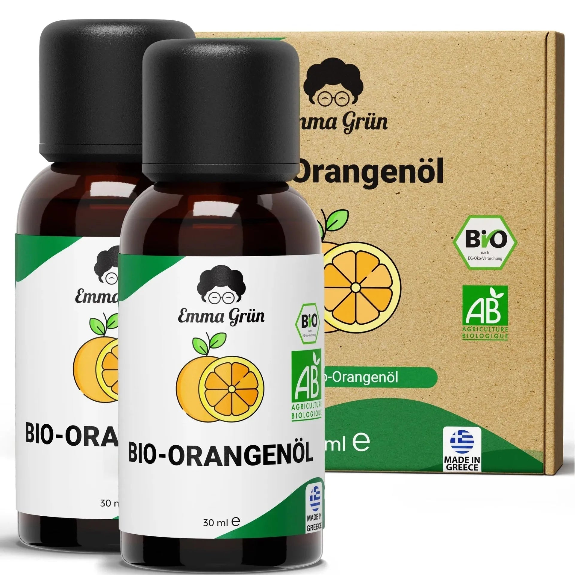 Bio-Orangenöl (30 ml) Emma Grün 2 x 30 ml