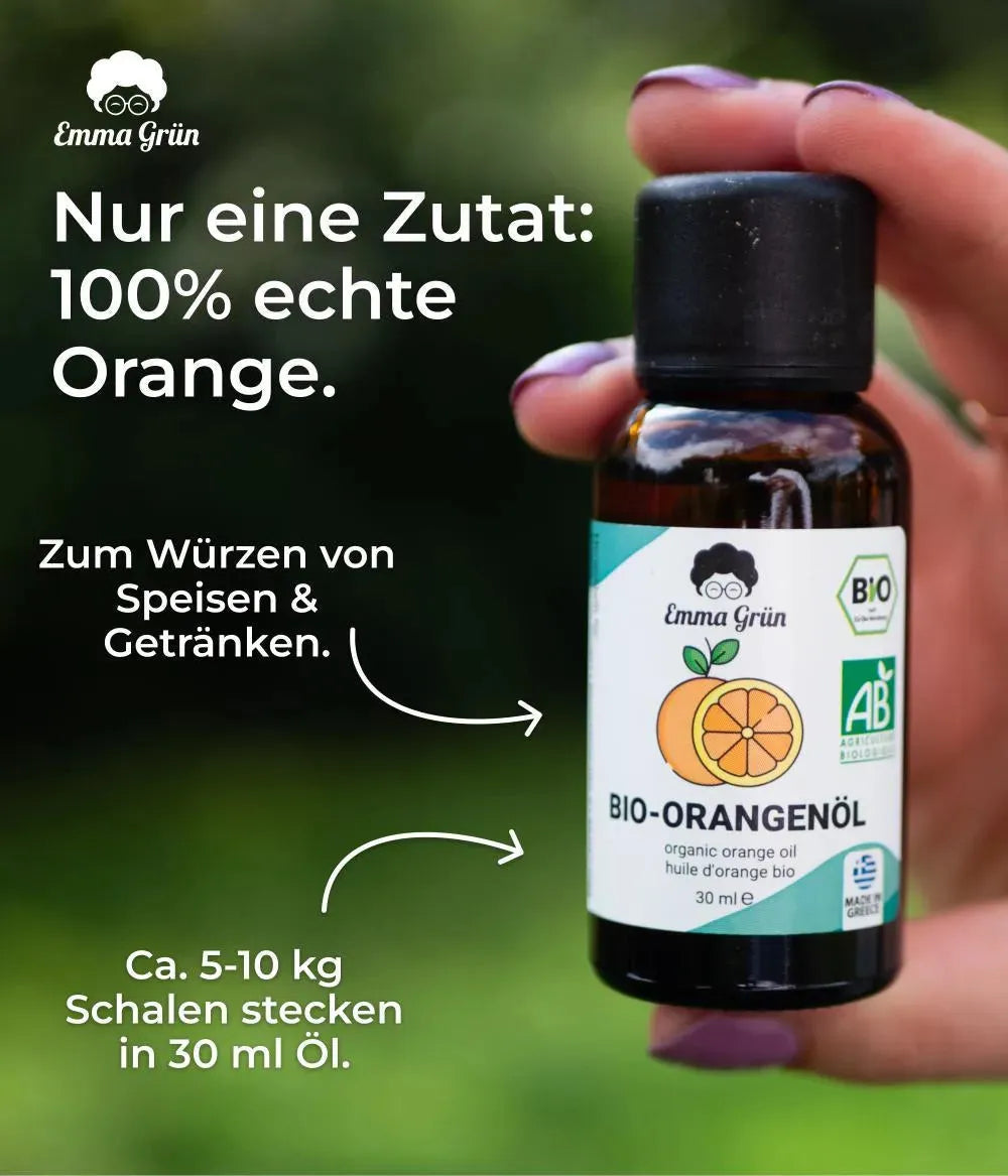 Bio-Orangenöl (30 ml) Emma Grün