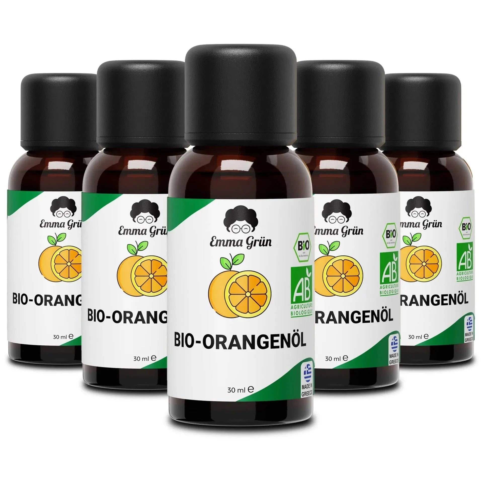 Bio-Orangenöl (30 ml) Emma Grün 5 x 30 ml