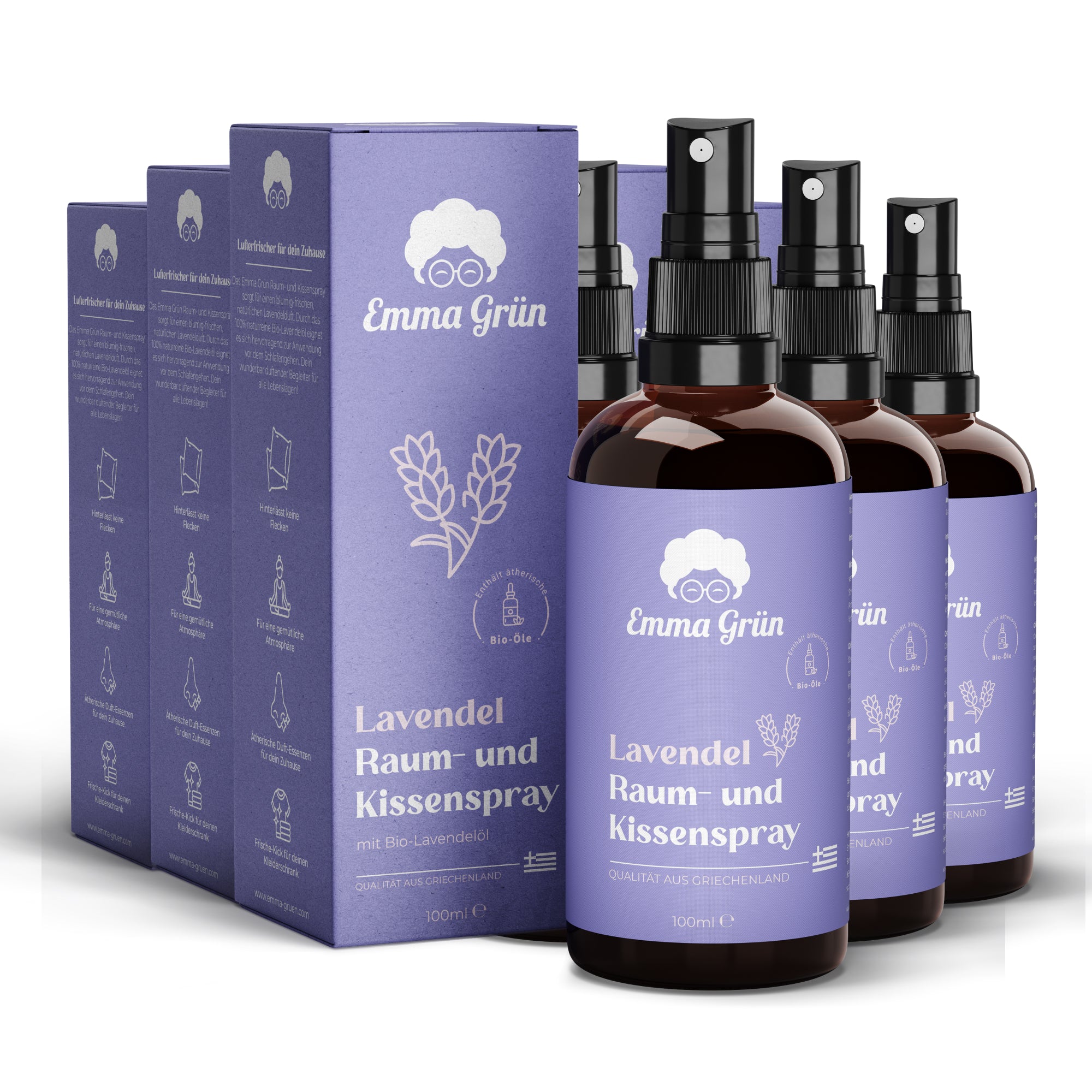 Bio Lavendelspray Emma Grün 5 x 100 ml