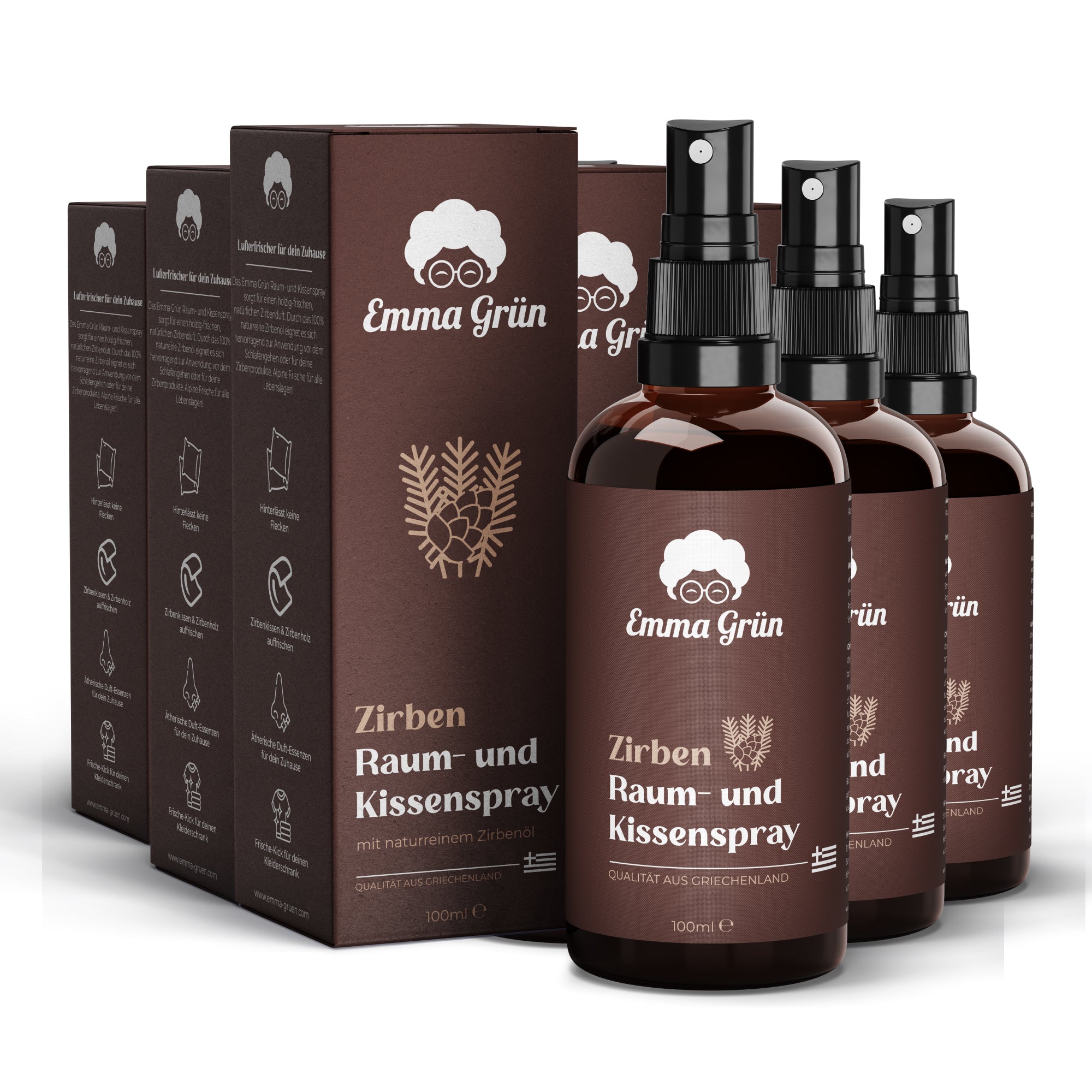 Bio Zirbenspray Emma Grün 5 x 100 ml