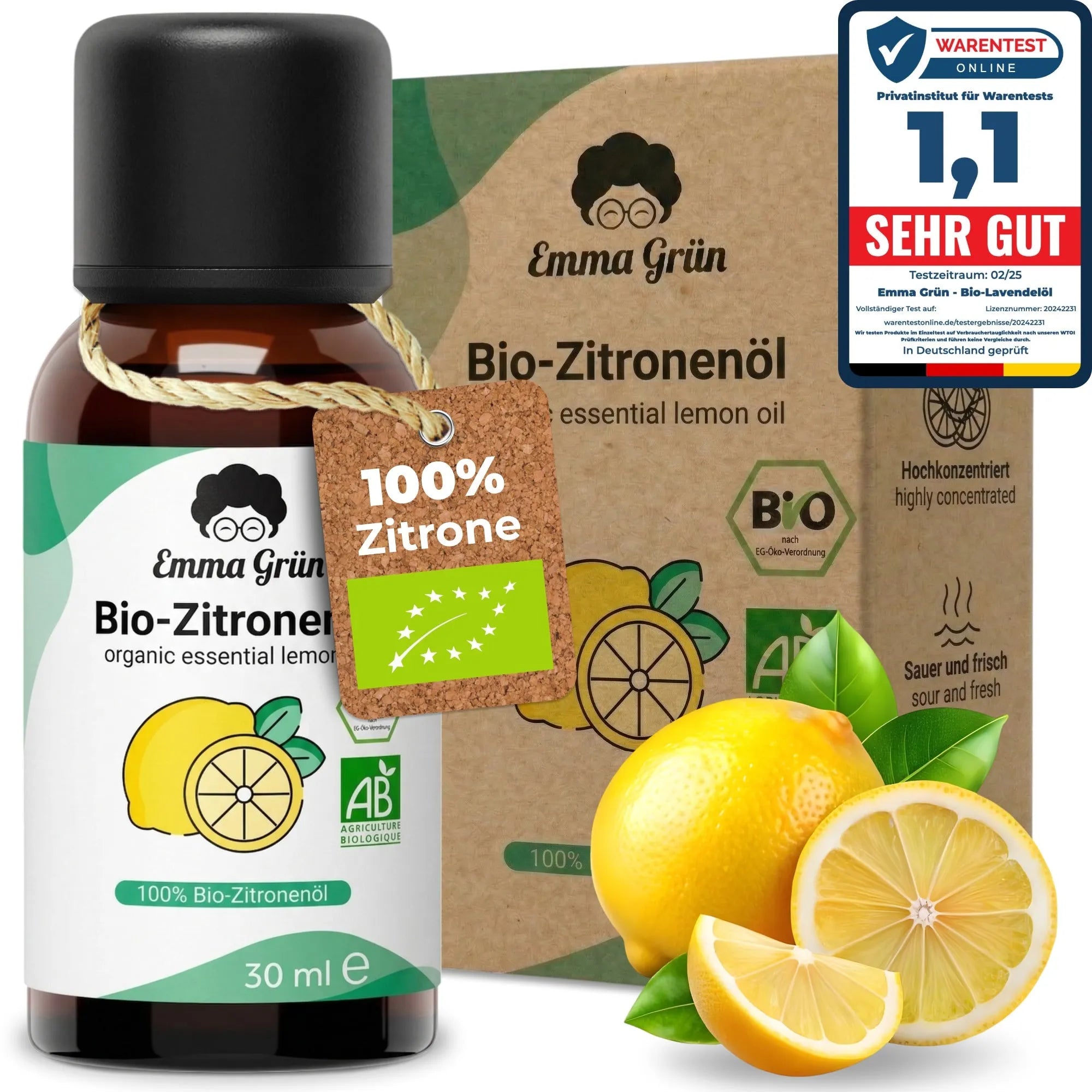 Bio-Zitronenöl (30 ml) Emma Grün 30 ml