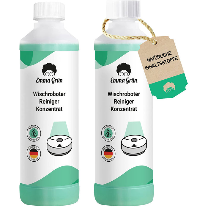 Mop robot cleaning agent concentrate 500 ml, cleaning agent for vacuum and wiping robots with a pine scent 