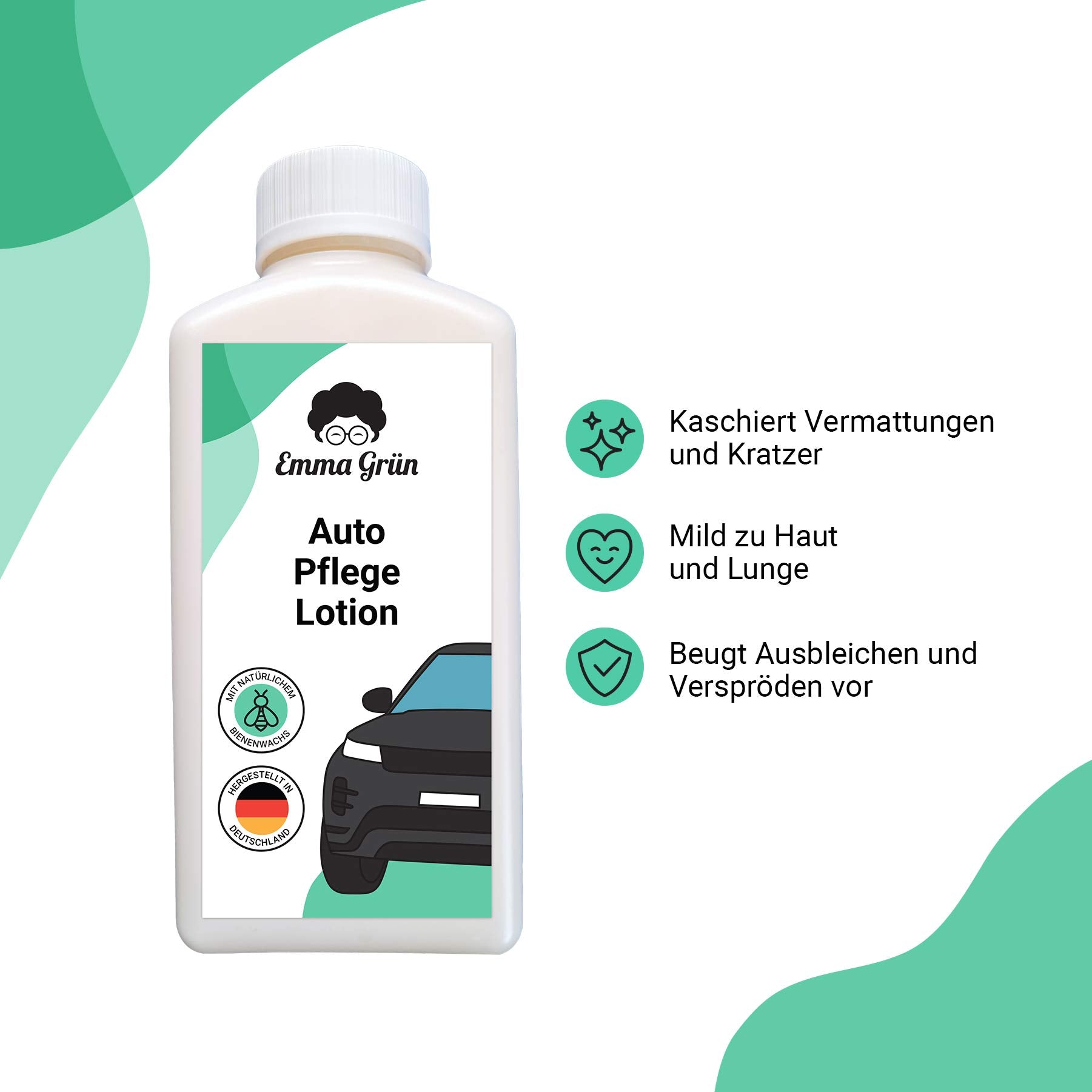 Kunststoffpflege Auto Emma Grün