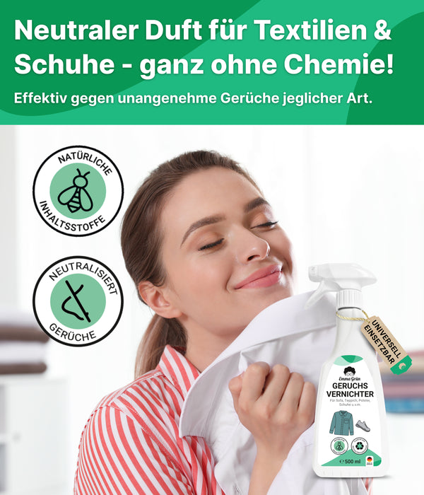 Nikotinentferner 500 ml, Nikotinreiniger gegen Gilb & Geruch, Rußreiniger für abwischbare Oberflächen