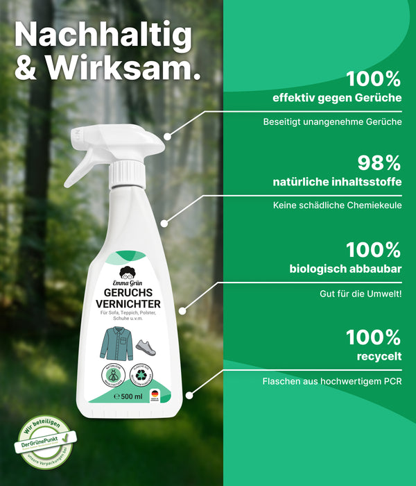 Nikotinentferner 500 ml, Nikotinreiniger gegen Gilb & Geruch, Rußreiniger für abwischbare Oberflächen