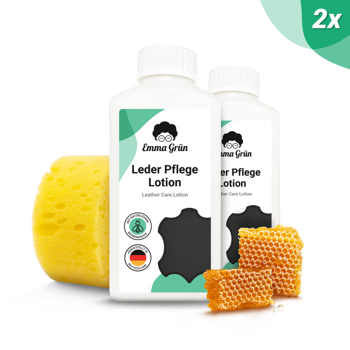 Leder Lotion 250 ml für großflächige Lederpflege, mit Bienenwachs