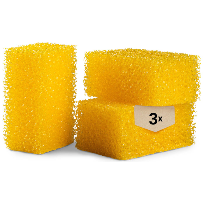 Foam care sponge set of 3, polishing sponges for scratch-free care and cleaning