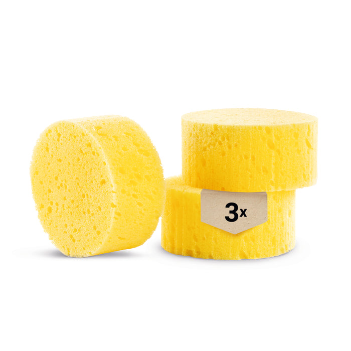 Foam care sponge set of 3, polishing sponges for scratch-free care and cleaning