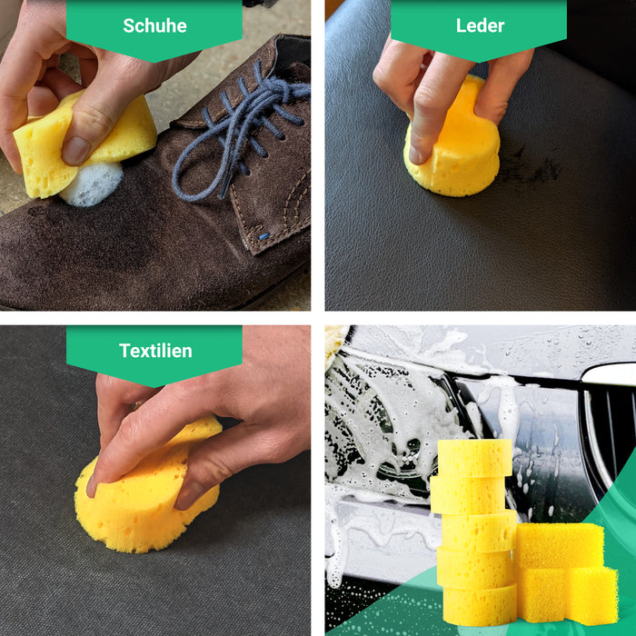 Schaumstoff Polierschwämme für Holz- & Lederpflege, grobe & feine Schwämme auswaschbar